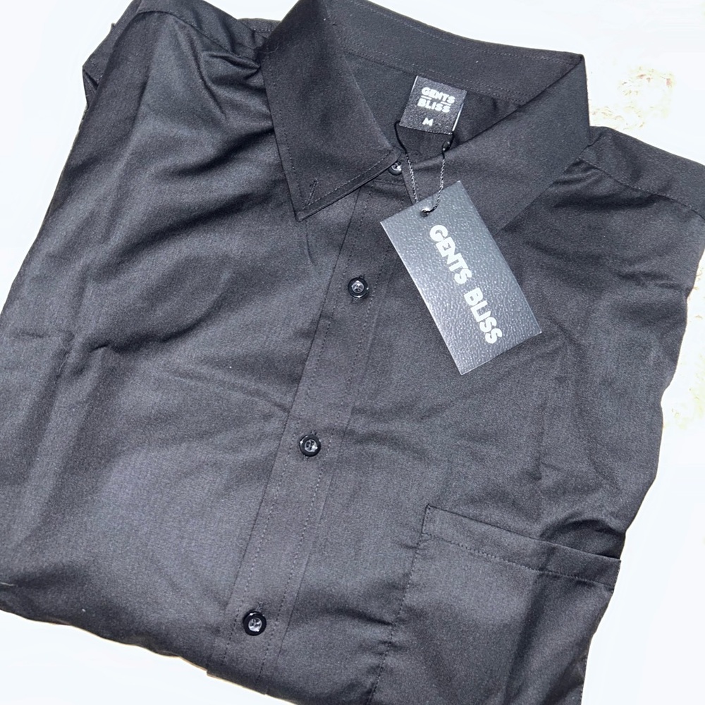 NWT GENTS BLISS Long Sleeve Mens Dress Shirts Casual Button Solid Oxford, Pocket - Picture 5 of 7